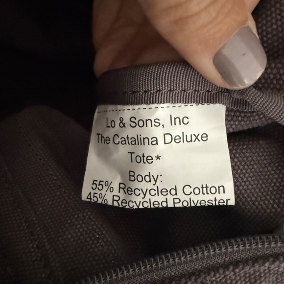Lo & Sons New Catalina Deluxe Canvas tote bag in Thistle color - Picture 5 of 5
